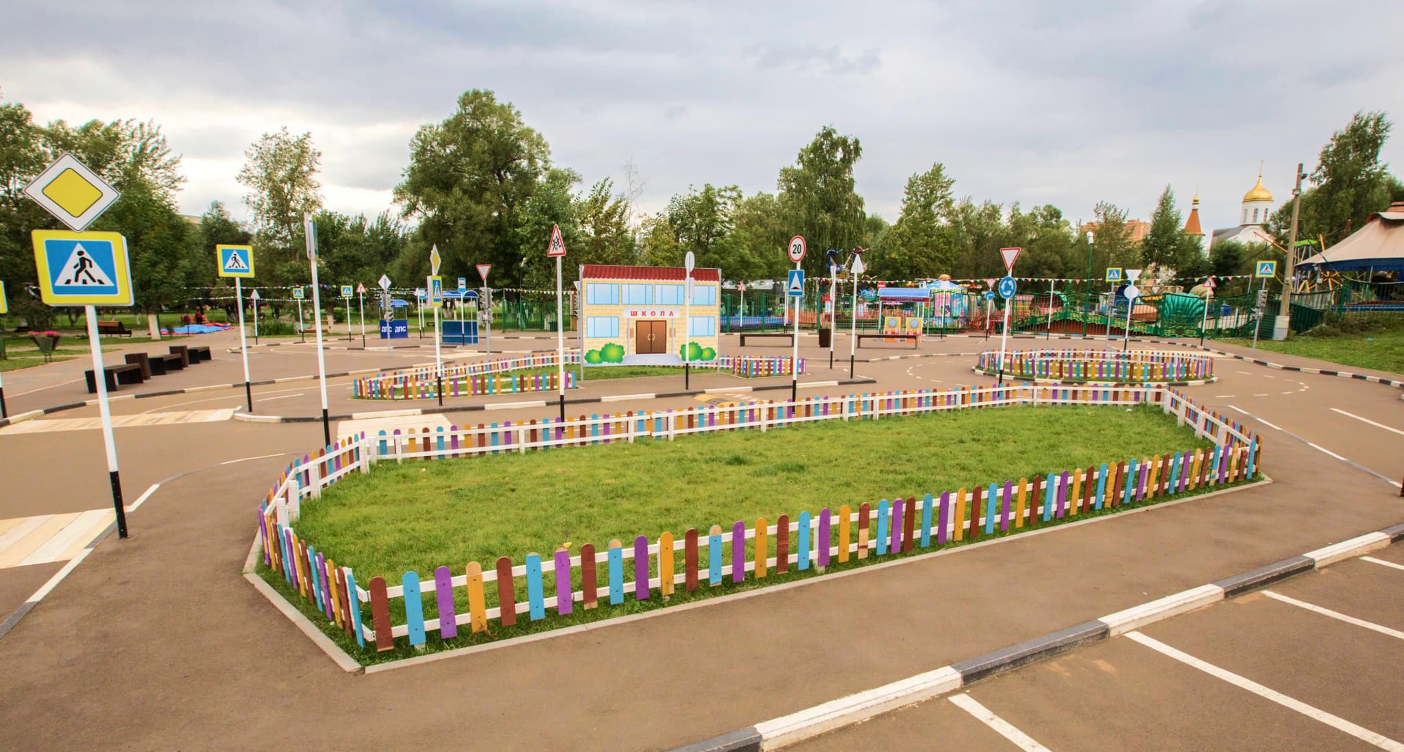 Обустройство детского автогородка title image