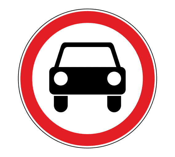 Знак 3.3 Движение механических транспортных средств запрещено