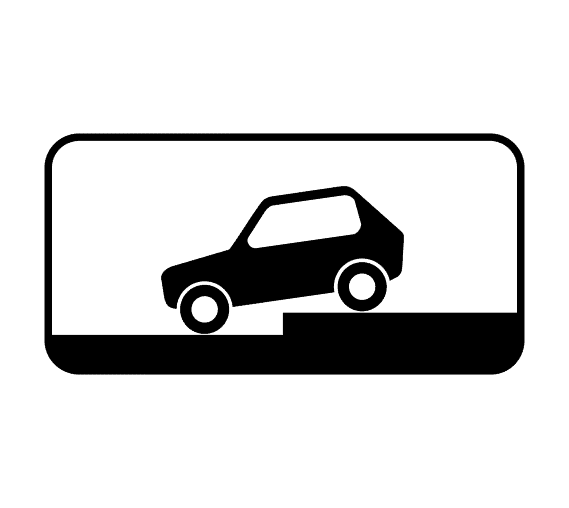 Знак 8.6.6 Способ постановки транспортного средства на стоянку